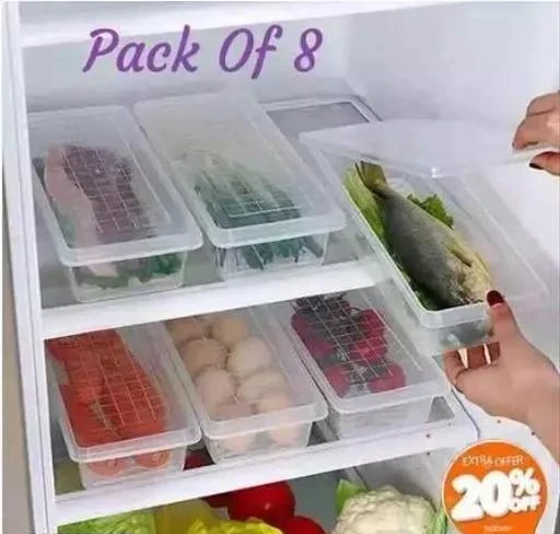 Refrigerator Storage Box Vegetables Meat Sealed Storage Container