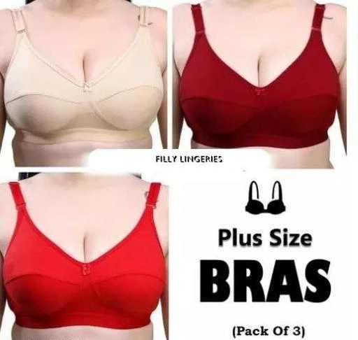 Special Big Size Non Padded Full Coverage Bra (Pack Of 2)