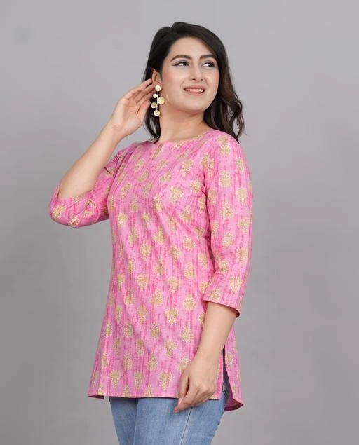 fcity.in - Women Beautiful Straight Cotton Short Kurti Casual Wear ...