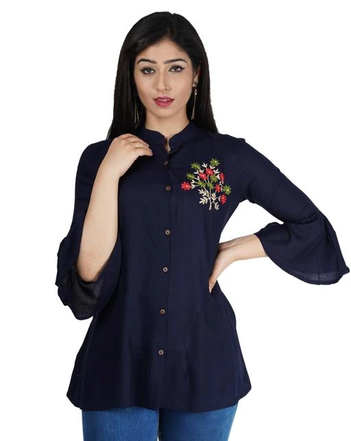 Checkout this latest Tops & Tunics
Product Name: *Trendy Fashionista Women Tops & Tunics*
Fabric: Rayon
Sleeve Length: Three-Quarter Sleeves
Pattern: Embroidered
Multipack: 1
Sizes:
S (Bust Size: 36 in, Length Size: 26 in) 
M (Bust Size: 38 in, Length Size: 26 in) 
L (Bust Size: 40 in, Length Size: 26 in) 
XXL (Bust Size: 44 in, Length Size: 26 in) 
Country of Origin: India
Easy Returns Available In Case Of Any Issue


Catalog Rating: ★3.8 (116)

Catalog Name: Fancy Fabulous Women Tops & Tunics
CatalogID_7618185
C79-SC1020
Code: 972-31843722-0051