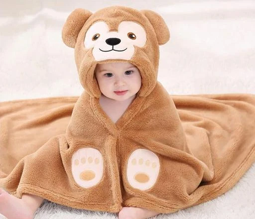 Toddler Baby Hooded Towels Bathrobe Super Soft Bath Towel Newborn Kids  Blanket 