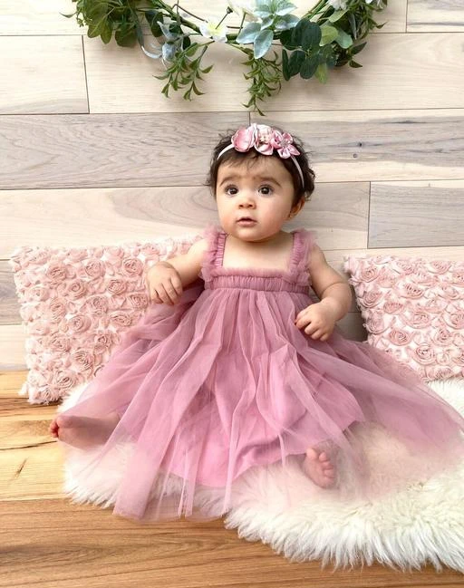 Baby pink dress for kids best sale