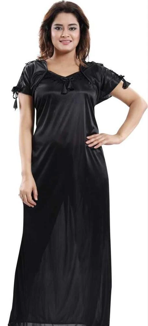 Checkout this latest Nightdress
Product Name: *Comfy Women's Satin Solid Nightdress*
Fabric: Satin
Sleeves: Short Sleeves Are Included
Size: Up To 36 in To 38 in ( Free Size)
Length: Up To 50 in
Type: Stitched
Description: It Has 1 Piece of Women's Nightdress
Pattern: Solid
Country of Origin: India
Easy Returns Available In Case Of Any Issue


Catalog Rating: ★3.7 (633)

Catalog Name: Trendy Women'S Satin Solid Nightdress Vol 1
CatalogID_439770
C76-SC1044
Code: 891-3196304-954