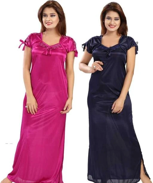 Checkout this latest Nightdress
Product Name: *Comfy Women's Satin Solid Nightdress (Pack Of 2)*
Fabric: Satin
Sleeves: Short Sleeves Are Included
Size: Up To 36 in To 38 in ( Free Size)
Length: Up To 50 in
Type: Stitched
Description: It Has 2 Pieces of Women's Nightdress
Pattern: Solid
Easy Returns Available In Case Of Any Issue


Catalog Rating: ★3.4 (41)

Catalog Name: Trendy Women'S Satin Solid Nightdress Combo Vol 1
CatalogID_439782
C76-SC1044
Code: 023-3196382-087