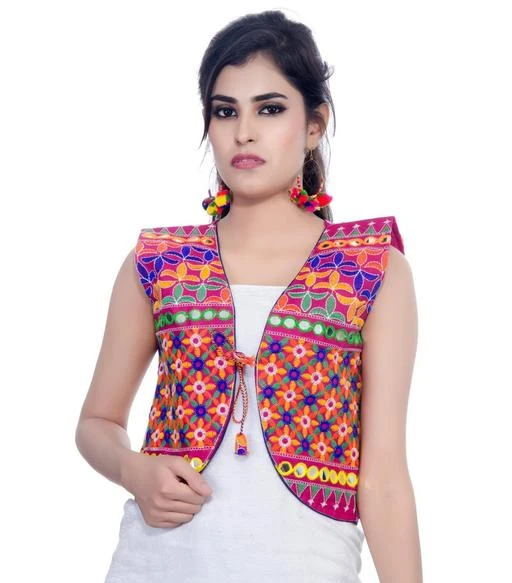Checkout this latest Ethnic Jackets
Product Name: *Aakarsha Fashionable Women Ethnic Jackets*
Fabric: Cotton Blend
Sleeve Length: Sleeveless
Pattern: Embroidered
Combo of: Single
Sizes: 
M (Bust Size: 37 in, Length Size: 16 in) 
L (Bust Size: 38 in, Length Size: 16 in) 
Country of Origin: India
Easy Returns Available In Case Of Any Issue


Catalog Rating: ★4.1 (92)

Catalog Name: Alisha Voguish Women Ethnic Jackets
CatalogID_7666435
C74-SC1008
Code: 682-32014365-999