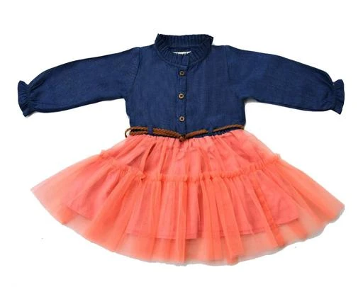 Checkout this latest Frocks & Dresses
Product Name: *Flawsome Fancy Girls Frocks & Dresses*
Fabric: Denim
Sleeve Length: Long Sleeves
Pattern: Solid
Net Quantity (N): Single
Sizes:
0-6 Months (Length Size: 18 in) 
3-4 Years, 4-5 Years, 5-6 Years, 6-7 Years
Diori brings to you clothing for your little one. Designed for a kids comfort, these garments have been made using the softest fabric like brushed cotton with bio-wash. Explore our selection of 