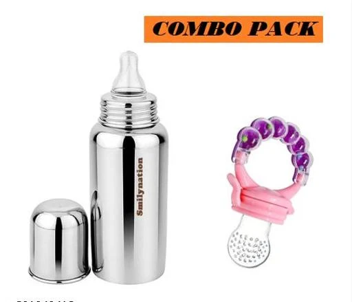 Stainless Steel 304 Grade New Born Baby Feeding Bottle 250ml for