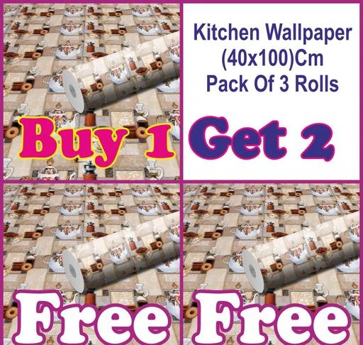 fcity.in - Decor1ders Self Adhesive Wallpaper For Kitchen Wall Oil Proof