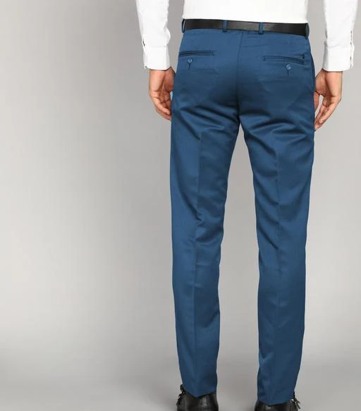  Mancrew Men Solid Blue Trousers Pack 2 / Mancrew Men