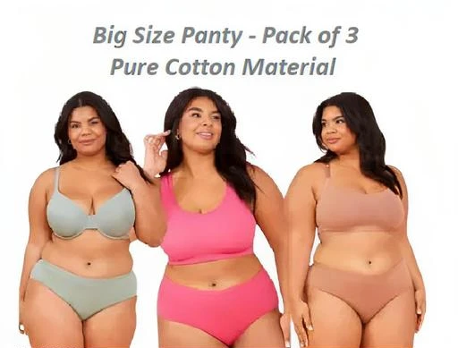 Women's Multicolor Cotton Plus Size Innerwear Panties Brif