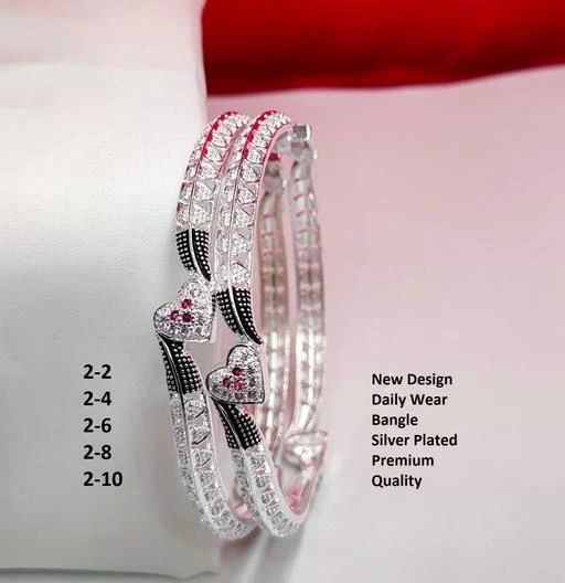 Silver bangles online new design