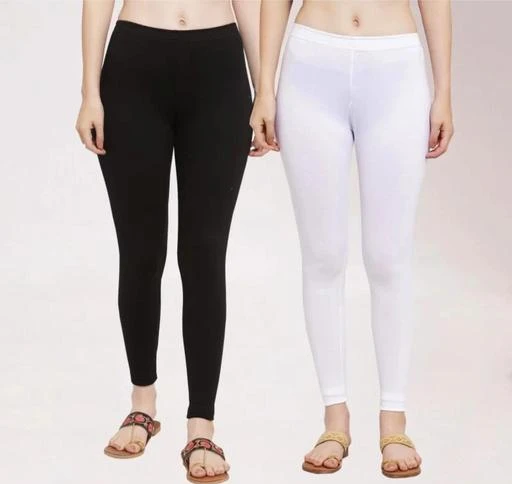 Women's Ethnic Cotton Ankle Length Leggings Solid Yoga Pants