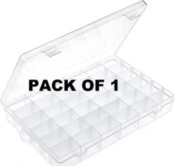  3 Pack Jewelry Organizer Box for Earrings, Clear Plastic Bead  Storage Containers for Crafts (36 Compartments) : Arts, Crafts & Sewing