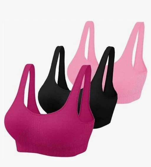 Pack Of 3) Bra for Women sports bra Fancy Hosiery women Bra