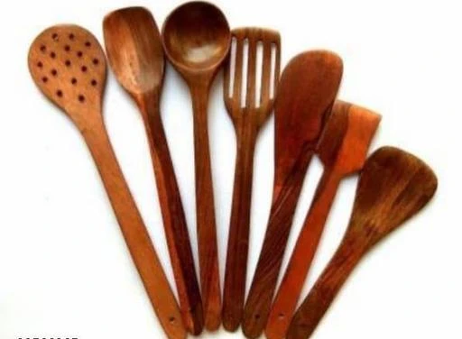 Checkout this latest Ladles
Product Name: *Wonderful Ladles & Spatula*
Material: Wooden
Net Quantity (N): Multipack
This spoon set is made from best quality wood. It contains 7 spoons which can be used for many purposes. These spoons are handicrafted and user's first choice. It does not conduct heat. This set of spoons contains flat spoon/spatula, frying spoon, ladle, rice spoon, etc. The wooden curve spoon is ideal for serving a various type of dishes. This set is for smart kitchen.
Country of Origin: India
Easy Returns Available In Case Of Any Issue


SKU: stywood_7
Supplier Name: A.G.F. Traders

Code: 171-32789387-945

Catalog Name: Colorful Ladles & Spatula
CatalogID_7856861
M08-C23-SC1655