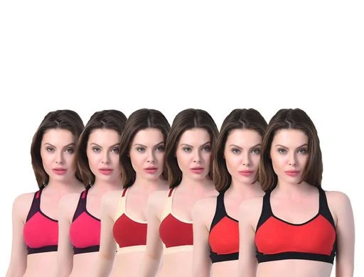 Women Solid bra pack of 6 | Fandy everyday bra combo of 6