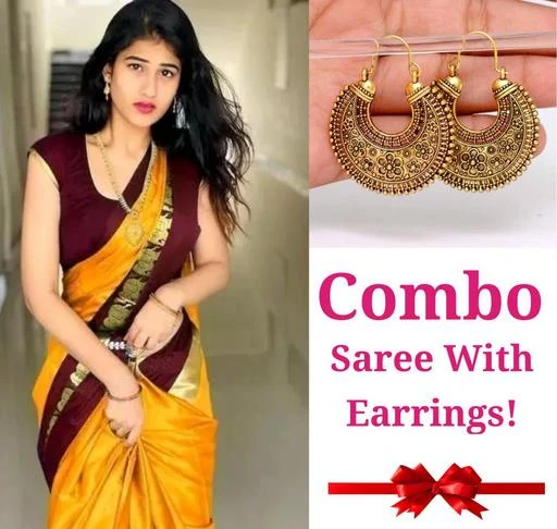 Earrings for deals silk saree