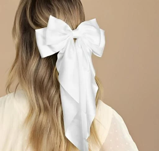  Filterfashion Bow Hair Clip Hair Ribbon For Women And