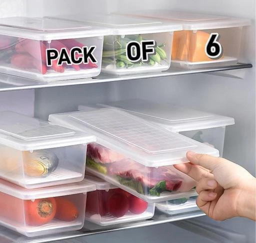 Fridge Storage Containers Produce Preservation , Stackable