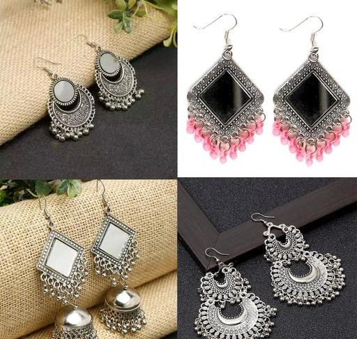 Trendy hot sale silver earrings