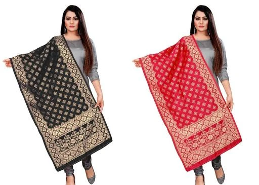 Checkout this latest Dupattas
Product Name: *Classy Fashionable Women Dupattas*
Fabric: Banarasi Silk
Pattern: Zari Work
Multipack: 2
Sizes:Free Size (Length Size: 2.25 m) 
Country of Origin: India
Easy Returns Available In Case Of Any Issue


Catalog Rating: ★3.5 (187)

Catalog Name: Classy Fashionable Women Dupattas
CatalogID_8079027
C74-SC1006
Code: 372-33681915-995