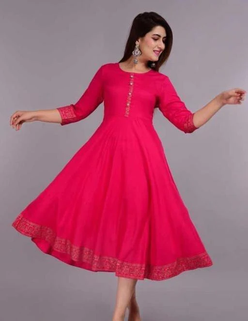 Checkout this latest Kurtis
Product Name: *Aagam petite kurti*
Fabric: Rayon
Sleeve Length: Three-Quarter Sleeves
Pattern: Solid
Combo of: Single
Sizes:
S (Bust Size: 36 in, Size Length: 45 in) 
M (Bust Size: 38 in, Size Length: 45 in) 
L (Bust Size: 40 in, Size Length: 45 in) 
XL (Bust Size: 42 in, Size Length: 45 in) 
XXL (Bust Size: 44 in, Size Length: 45 in) 
Aagam petite kurti
Country of Origin: India
Easy Returns Available In Case Of Any Issue


SKU: UNI-235-PINK-8527
Supplier Name: unnati international

Code: 913-33789475-999

Catalog Name: Adrika Voguish Kurtis
CatalogID_8104797
M03-C03-SC1001