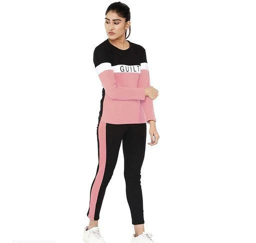 Checkout this latest Top & Bottom Sets
Product Name: *Comfy Latest Women Top & Bottom Sets*
Top Fabric: Cotton Blend
Bottom Fabric: Cotton Blend
Sleeve Length: Long Sleeves
Net Quantity (N): 1
Sizes: 
XXS (Top Bust Size: 24 in, Top Length Size: 21 in, Bottom Waist Size: 24 in, Bottom Length Size: 35 in) 
XS (Top Bust Size: 26 in, Top Length Size: 21 in, Bottom Waist Size: 26 in, Bottom Length Size: 35 in) 
S (Top Bust Size: 28 in, Top Length Size: 21 in, Bottom Waist Size: 28 in, Bottom Length Size: 35 in) 
M (Top Bust Size: 30 in, Top Length Size: 21 in, Bottom Waist Size: 30 in, Bottom Length Size: 35 in) 
L (Top Bust Size: 32 in, Top Length Size: 21 in, Bottom Waist Size: 32 in, Bottom Length Size: 35 in) 
XL, XXL
TRENDY COMFY STYLISH  TRACK SUITS FOR WOMEN 
Country of Origin: India
Easy Returns Available In Case Of Any Issue


SKU: PINK GUILT S1
Supplier Name: D.S.FASHION

Code: 705-33937264-999

Catalog Name: Classy Fabulous Women Top & Bottom Sets
CatalogID_8140644
M04-C07-SC1290