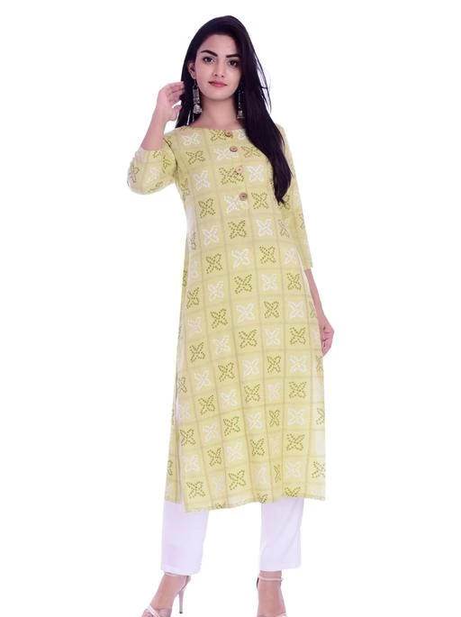 Women's Printed Rayon Kurta Set with Pants