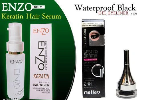  - Enzo Keratin Hair Serum With Gel Eyeliner / Enzo Keratin Hair  Serum