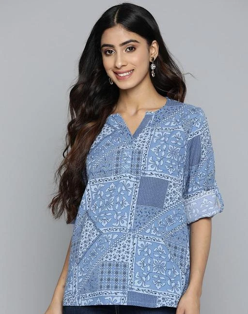  Girl Stylish Tops Tunics Blue Riya Fashion Western
