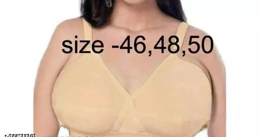 Big Size Bra 46,48,50 Women Full Coverage Non Padded Bra Price in India -  Buy Big Size Bra 46,48,50 Women Full Coverage Non Padded Bra online at