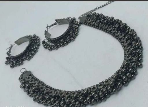 Checkout this latest Necklaces & Chains
Product Name: *SINHA JEWELLERY SET*
Base Metal: Silver
Plating: Oxidised Silver
Stone Type: No Stone
Sizing: Adjustable
Type: Necklace
Multipack: 1
Sizes:Free Size
Country of Origin: India
Easy Returns Available In Case Of Any Issue


Catalog Rating: ★3.9 (130)

Catalog Name: Allure Glittering Women Necklaces & Chains
CatalogID_8263928
C77-SC1092
Code: 402-34444500-004