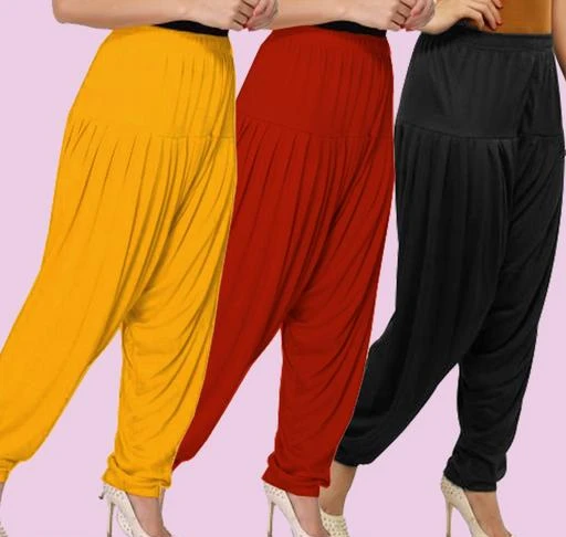 Checkout this latest Patialas
Product Name: *Fabulous Viscose Women's Patiala Pants Combo*
Fabric: Viscose 
Size: XL - Up To 24 in To 32 in XXL - Up To 26 in To 34 in 
Length - XL - Up To  40 in XXL - Up To 41 in 
Type: Stitched
Description: It Has 3 Piece Of Women's Patiala Pant 
Pattern: Solid
Country of Origin: India
Easy Returns Available In Case Of Any Issue


SKU: GT-BLACK-RED-GYELLOW
Supplier Name: Glow Trendz

Code: 174-3454387-7521

Catalog Name: Divine Fabulous Viscose Women's Patiala Pants Combo Vol 1
CatalogID_480556
M03-C06-SC1018
