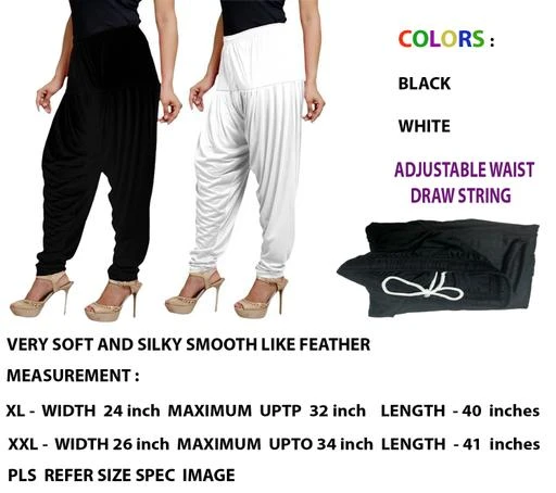 Checkout this latest Patialas
Product Name: *Divine Fabulous Viscose Women's Patiala Pant Combo*
Fabric: Viscose 
Size: XL - Up To 24 in To 32 in XXL - Up To 26 in To 34 in 
Length - XL - Up To  40 in XXL - Up To 41 in 
Type: Stitched
Description: It Has 2 Pieces Of Women's Patiala Pant
Pattern: Solid
Country of Origin: India
Easy Returns Available In Case Of Any Issue


SKU: gt-black-white
Supplier Name: Glow Trendz

Code: 233-3482379-438

Catalog Name: Divine Fabulous Viscose Women's Patiala Pant Combo Vol 3
CatalogID_484890
M03-C06-SC1018