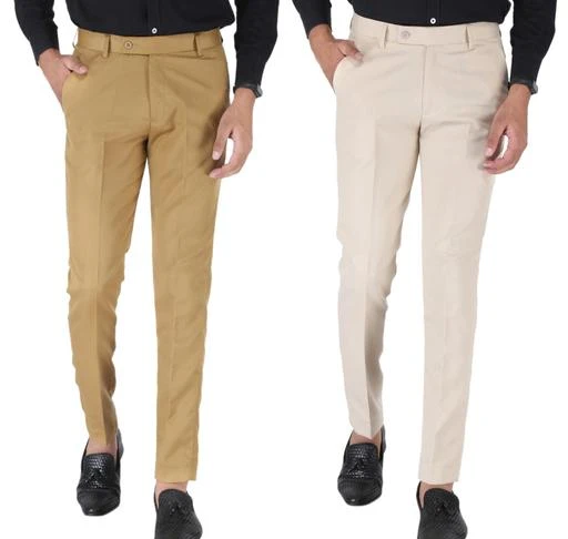 Khaki Formal Trouser for Men  Solid  Polywool Slim Fit  JadeBlue   JadeBlue Lifestyle