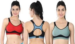 Pack of 3 Multicolor stylish premium quality original Sport bra Air bra  under 99 under 199