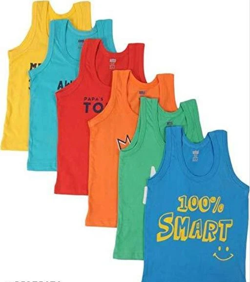 Checkout this latest Innerwear
Product Name: *Boys Multicolor Cotton Innerwear*
Fabric: Cotton
Pattern: Printed
Type: Vests
Multipack Set: 6
Super Soft 100 % Combed Cotton.Fit for all day comfert.Do not cause any allergies.
Sizes: 
0-6 Months, 6-12 Months, 1-2 Years, 2-3 Years, 3-4 Years, 4-5 Years, 5-6 Years, 6-7 Years, 7-8 Years, 8-9 Years, 9-10 Years, 10-11 Years, 11-12 Years
Country of Origin: India
Easy Returns Available In Case Of Any Issue


SKU: kids vest 6p fedvw
Supplier Name: SHREE RAM HOSIERY

Code: 924-35275676-995

Catalog Name: Latest Fancy Kids Boys Innerwear
CatalogID_8459527
M10-C32-SC1187