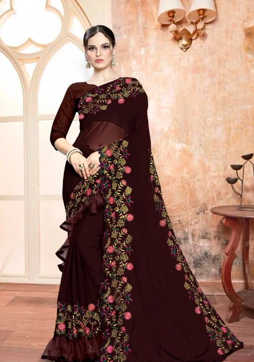 Checkout this latest Sarees
Product Name: *Trendy Georgette Women's Sarees*
Saree Fabric: Silk
Blouse: Running Blouse
Blouse Fabric: Georgette
Pattern: Solid
Blouse Pattern: Same as Saree
Net Quantity (N): Single
Sizes: 
Free Size
Country of Origin: India
Easy Returns Available In Case Of Any Issue


SKU: serona520_
Supplier Name: SERONA FABRICS

Code: 097-3529942-5202

Catalog Name: Solid Georgette Sarees with Ruffle
CatalogID_491591
M03-C02-SC1004