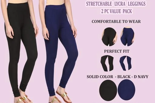 Checkout this latest Leggings
Product Name: *Pretty Lycra Women's Solid Legging*
Fabric:  Lycra 
Size: XL - 34 in  XXL - 36 in 
Length: Up To 40 in
Type: Stitched
Color: Black & Navy 
Description: It Has 2 Piece of Women's Legging
Pattern: Solid
Country of Origin: India
Easy Returns Available In Case Of Any Issue


Catalog Rating: ★3.9 (91)

Catalog Name: Jiya Pretty Lycra Women's Solid Leggings Combo Vol 1 Combo of 2
CatalogID_493948
C79-SC1035
Code: 024-3545242-7401