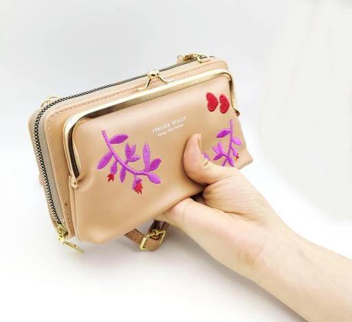 Women's Leather Pouch Clutch