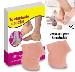 Silicone Gel Heel Socks For Dry Hard Cracked Heels Repair, Foot Care  Support Cushion With Spa
