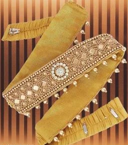 SAREE BELT- Adults/Waist Belt/ Hip Belts/Maggam Work belt/Embroidered belt/  kamarbandh/weddings/Return Gift/Indian Ethnic -Yellow/Red