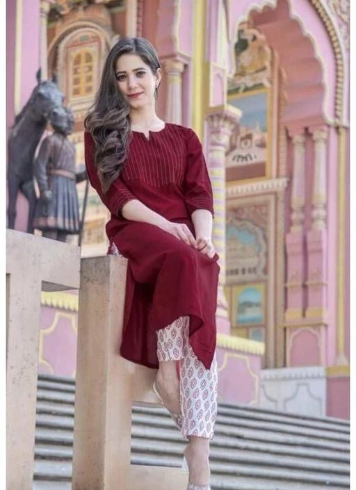 Checkout this latest Kurta Sets
Product Name: *Chitrarekha Fashionable Women Kurta Sets*
Kurta Fabric: Rayon
Bottomwear Fabric: Rayon
Fabric: No Dupatta
Sleeve Length: Three-Quarter Sleeves
Set Type: Kurta With Bottomwear
Bottom Type: Pants
Pattern: Solid
Multipack: Single
Sizes:
L (Bust Size: 40 in, Shoulder Size: 15 in, Kurta Waist Size: 38 in, Kurta Hip Size: 40 in, Kurta Length Size: 42 in, Bottom Waist Size: 30 in) 
Country of Origin: India
Easy Returns Available In Case Of Any Issue


SKU: red kurti plazzo#002
Supplier Name: RITIKA TRADERS

Code: 224-36294893-999

Catalog Name: Chitrarekha Ensemble Women Kurta Sets
CatalogID_8703519
M03-C04-SC1003