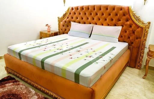 Checkout this latest Bedsheets_1000-1500
Product Name: *Trendy 100 % Cotton Printed Double Bedsheet*
Fabric: Bedsheet - 100 % Cotton Pillow Cover - 100 % Cotton
Size: (L X W ) - Bedsheet - 96 in X 88 in Pillow Cover - 17 in X 27 in
Description: It Has 1 Piece Of  Double Bedsheet And 2 Piece Of Pillow Covers
Work: Printed
Thread Count: 160
Country of Origin: India
Easy Returns Available In Case Of Any Issue


Catalog Rating: ★4 (4)

Catalog Name: Comfy Trendy 100 % Cotton Printed Double Bedsheets Vol 6
CatalogID_507290
C53-SC1101
Code: 035-3638896-1341