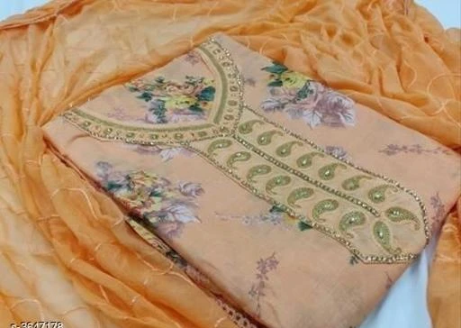 Suits & Dress Materials
Beautiful Suits & Dress Materials
Top Fabric: Cotton + Top Length: 2.01-2.25 Mtr
Bottom Fabric: Cotton + Bottom Length: 0-2.00 Mtr
Dupatta Fabric: Chiffon + Dupatta Length: 2.01-2.25 Mtr
Top Color: Orange
Bottom Color: Orange
Dupatta Color: Orange
Type: 
Pattern: Embroidered
Multipack: Single
Country of Origin: India
Sizes Available: 

SKU: C333_Simran_Karry_Print_Dress_Material_Orange
Supplier Name: BD 24x7

Code: 325-3647178-9651

Catalog Name: Trendy Suits & Materials
CatalogID_508557
M03-C05-SC1002