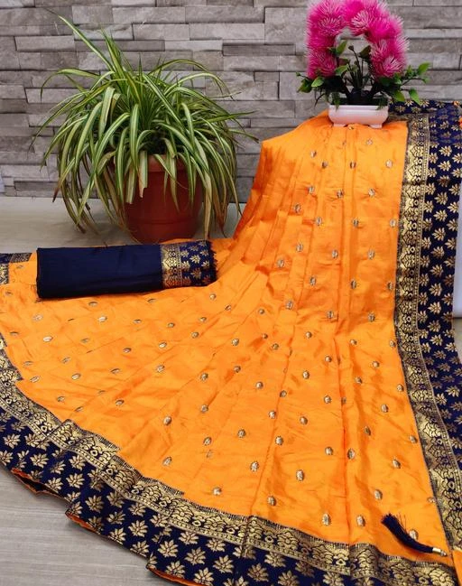 Checkout this latest Sarees
Product Name: *Aagam Fashionable Sarees*
Saree Fabric: Sana Silk
Blouse: Separate Blouse Piece
Blouse Fabric: Dupion Silk
Pattern: Embroidered
Blouse Pattern: Same as Border
Net Quantity (N): Single
SANA SILK EMBROIDERT SAREE WITH BLOUSE
Sizes: 
Free Size
Country of Origin: India
Easy Returns Available In Case Of Any Issue


SKU: AAGAM YELLOW
Supplier Name: VST and VST

Code: 205-36610329-0531

Catalog Name: Adrika Sensational Sarees
CatalogID_8775766
M03-C02-SC1004