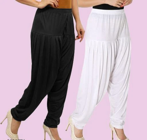 Checkout this latest Patialas
Product Name: *Solid Viscose Women's Patiala Pants Combo ( Pack Of 2 )*
Fabric: Viscose 

Size: XL - Up To 24 in To 32 in, XXL - Up To 26 in To 34 in, 

Length - XL - Up To  40 in, XXL - Up To 41 in 

Type: Stitched

Description: It Has 2 Piece Of Women's Patiala Pants

Pattern: Solid
Easy Returns Available In Case Of Any Issue


SKU: GT-2PATV2-BLACK-WHITE
Supplier Name: Glow Trendz

Code: 363-3666774-378

Catalog Name: Classy Solid Viscose Women's Patiala Pants Combo Vol 1
CatalogID_511604
M03-C06-SC1018
