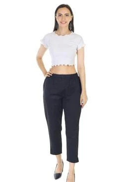 Buy Istyle Can Solid Black High Waist Split Hem Flare Leg Slim Pants Trouser  For Women's & Girls, Trousers For Women, Pants For Women, Formal Pants  For Women