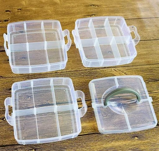  Plastic Large Bead Organizer Box With Adjustable Dividers 36  Grids