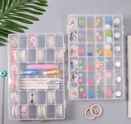 Multipurpose Plastic Jewellery Organizer Plastic Grid Box Organizer for  Jewelry, Hair Pins, Medicine and Kit Ear